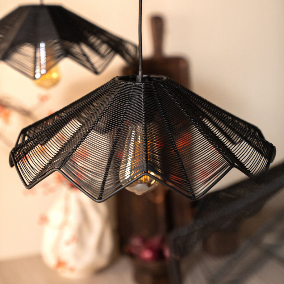 By-Boo Hanglamp 'Varjo' 40cm, kleur Zwart afbeelding 1