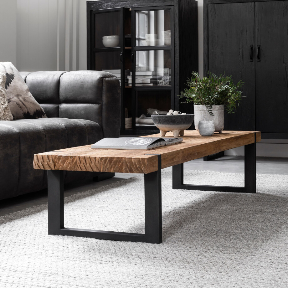 DTP Home Salontafel 'Beam' Teakhout, 150 x 50cm, kleur Naturel afbeelding 1