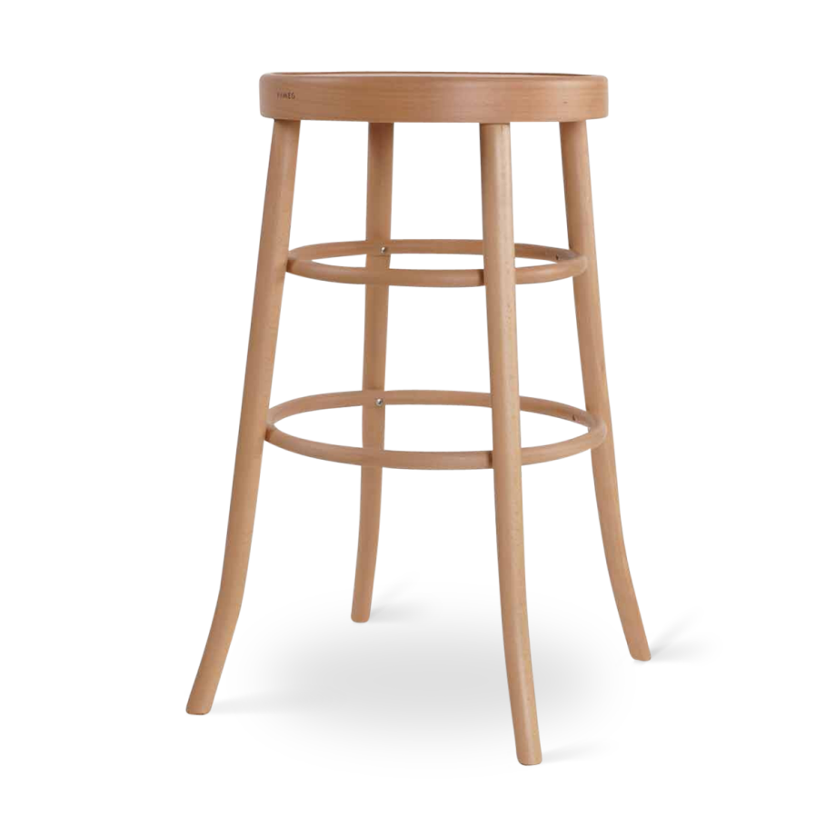 Lauren houten barkruk naturel - 75 cm afbeelding 1