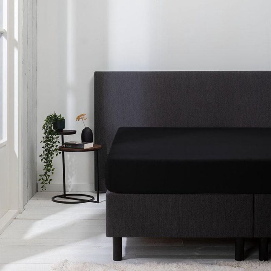 Hoeslaken - Luna Stretch - 2-PACK - 160x200cm - Zwart - Luna Bedding - Dekbed-Discounter.nl afbeelding 