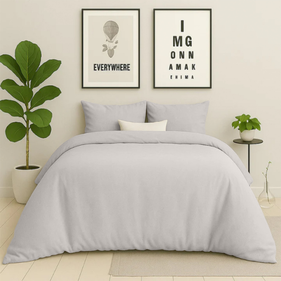 Dekbedovertrek Stonewashed - Grijs Outlet 200x200 Cm Dekbed Discounter - Dekbed-Discounter.nl afbeelding 1