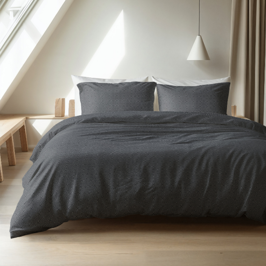 Dekbedovertrek Flanel Jason - Antraciet - Eenpersoons (140x200 Cm) - Antraciet Flanel - Effen - Sleeptime Elegance - Dekbed-Discounter.nl Dekbedovertrek Flanel Jason - Antraciet - Eenpersoons (140x200 Cm) - Antraciet Flanel - Effen - Sleeptime Elegance - Dekbed-Discounter.nl afbeelding 1