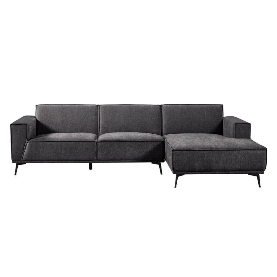 Tower Living 2,5-zits Loungebank 'Leeds' Rechts, kleur Black Blue afbeelding 1