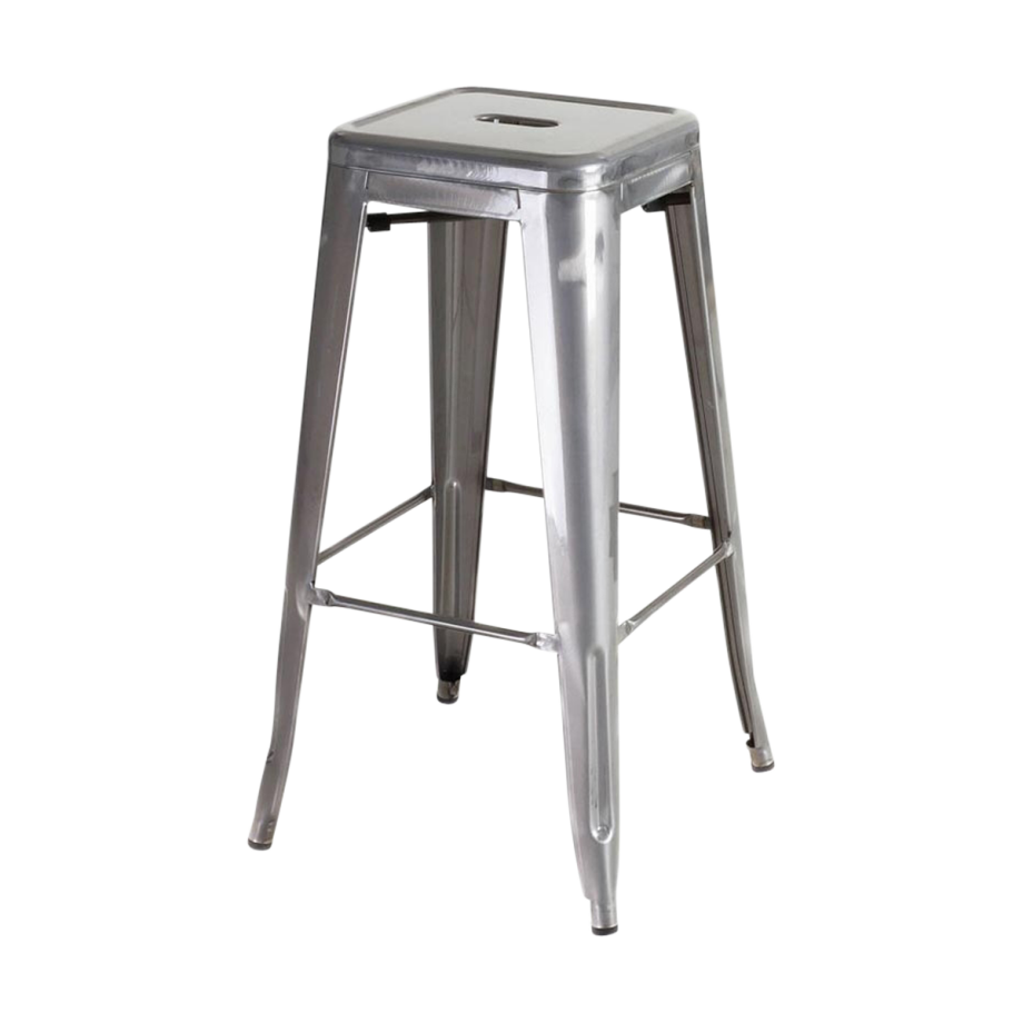 Metalen barkruk industrieel metaal - 77 cm afbeelding 1