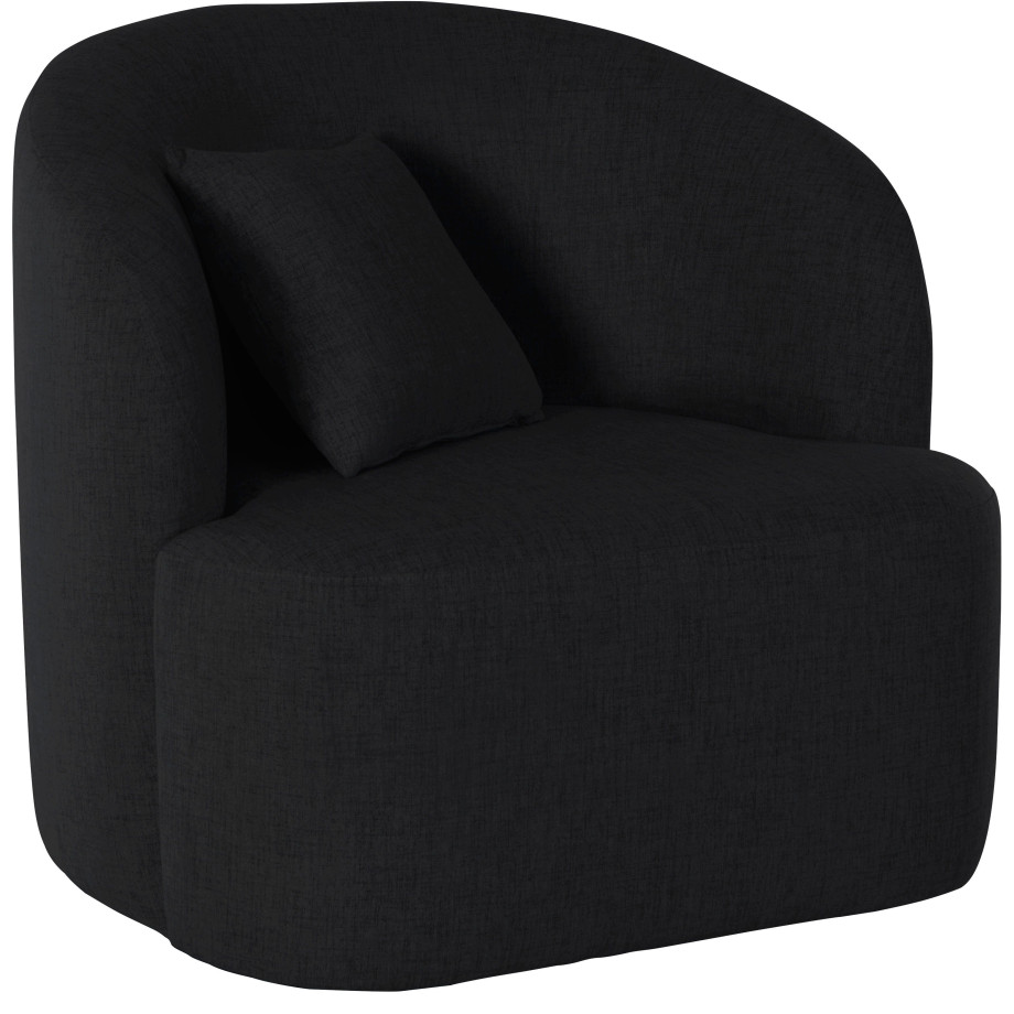 LeGer Home by Lena Gercke Draaibare fauteuil Dilara afgeronde rugleuning en front, in 3 stofkwaliteiten afbeelding 1