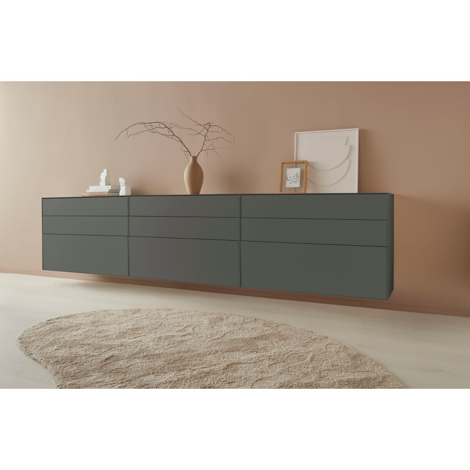 LeGer Home by Lena Gercke Dressoir Essentials Breedte: 335 cm, MDF gelakt, push-to-open-functie (3 stuks) afbeelding 1