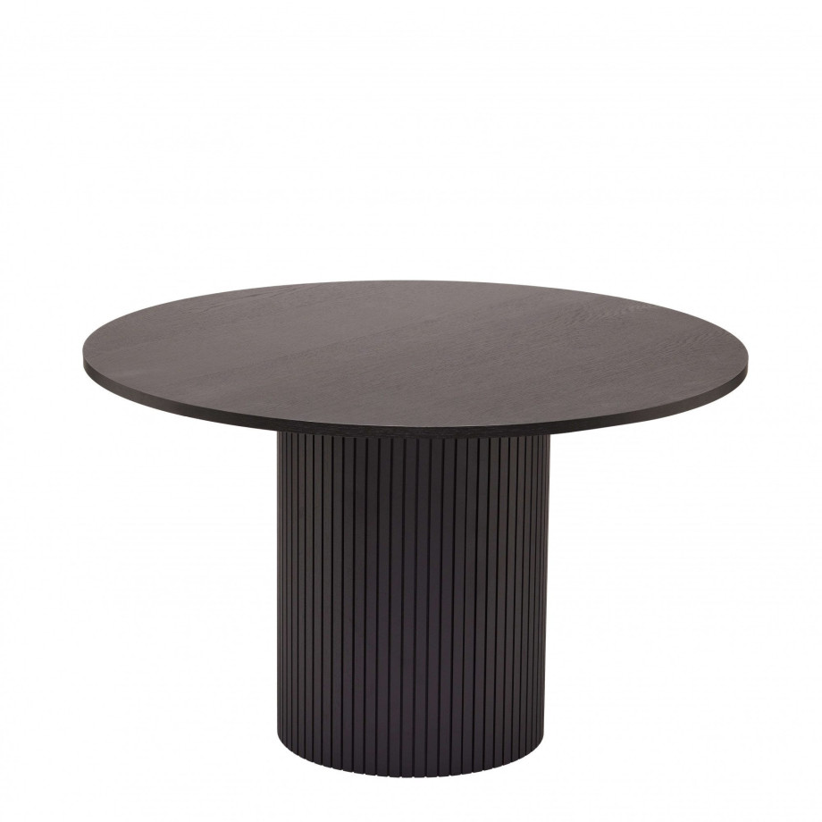 LeGer Home by Lena Gercke Eettafel TOSCANA, Eiken Fineer ronde tafelblad, d 125 cm, zuilonderstel met groevenstructuur afbeelding 1