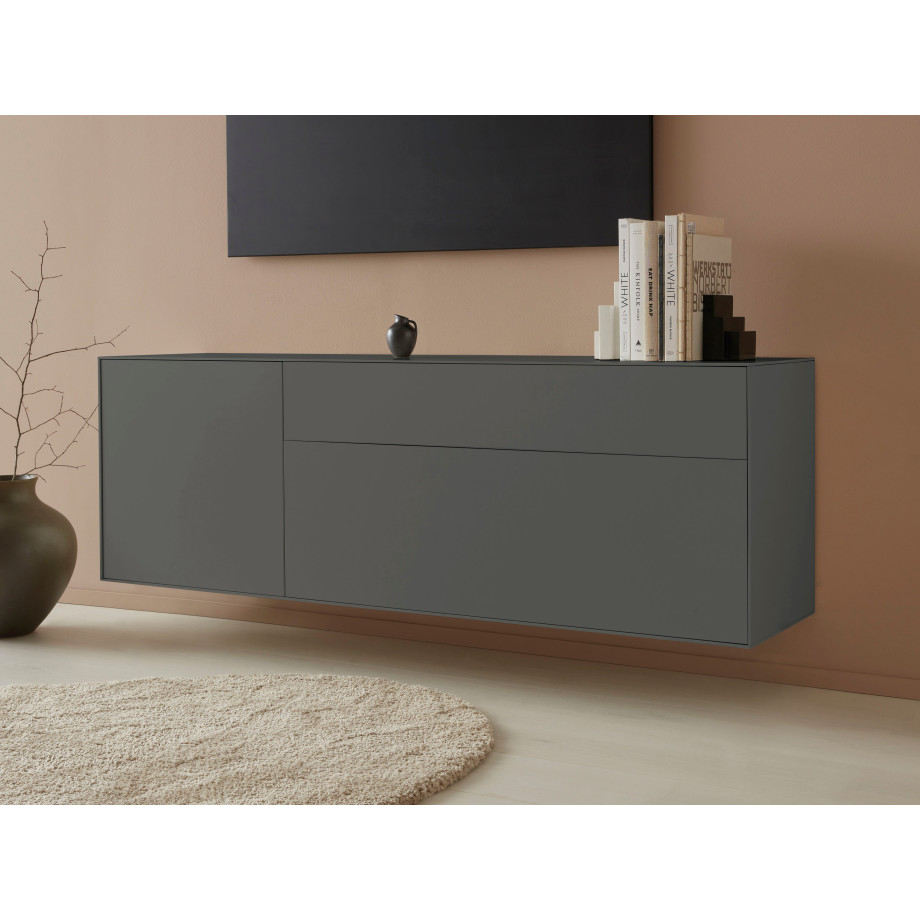 LeGer Home by Lena Gercke Tv-meubel Essentials Breedte: 167 cm, MDF gelakt, push-to-open-functie afbeelding 1