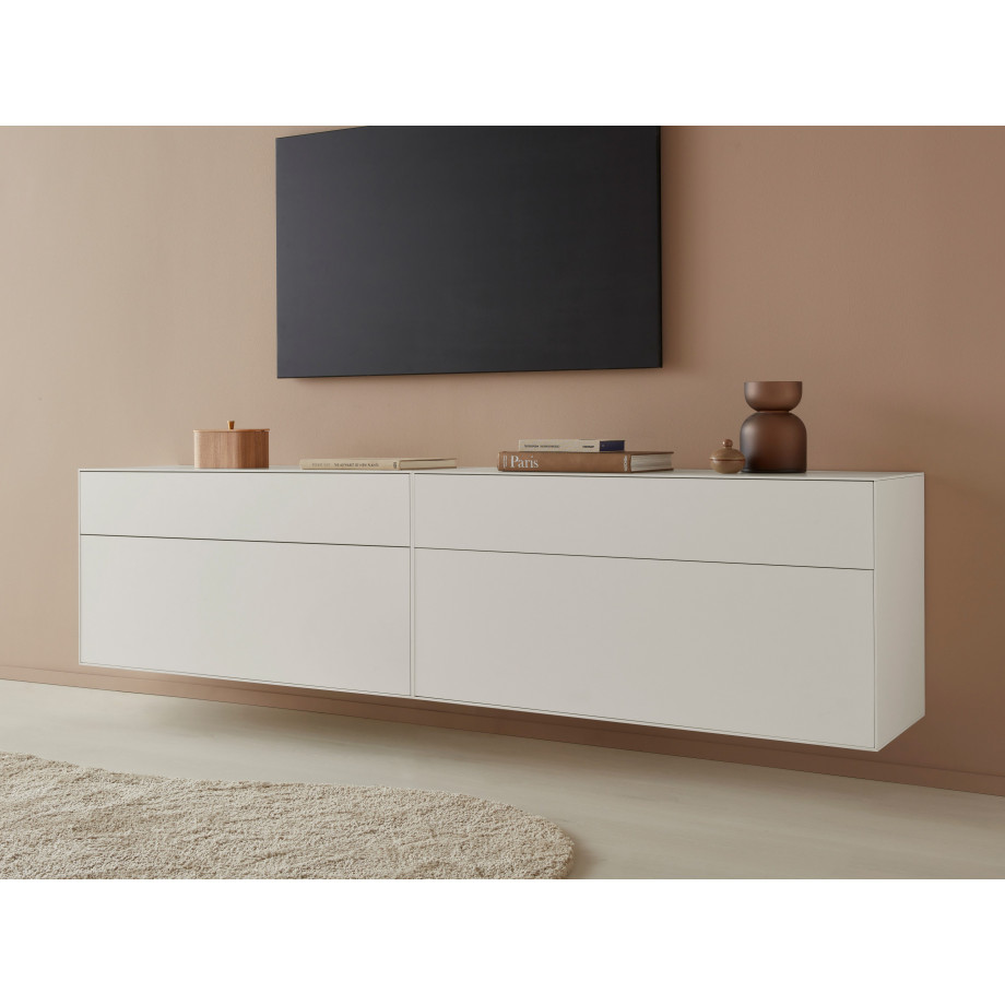 LeGer Home by Lena Gercke Tv-meubel Essentials Breedte: 224 cm, MDF gelakt, push-to-open-functie (2 stuks) afbeelding 1