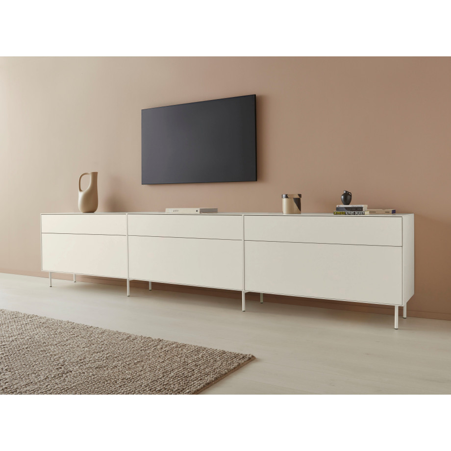 LeGer Home by Lena Gercke Tv-meubel Essentials Breedte: 336 cm, MDF gelakt, push-to-open-functie (3 stuks) afbeelding 1