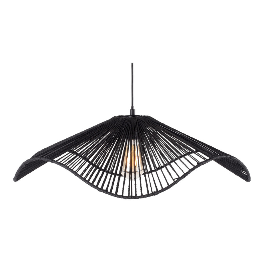 Leitmotiv Hanglamp 'Sombra' Jute, 62cm, kleur Zwart afbeelding 1