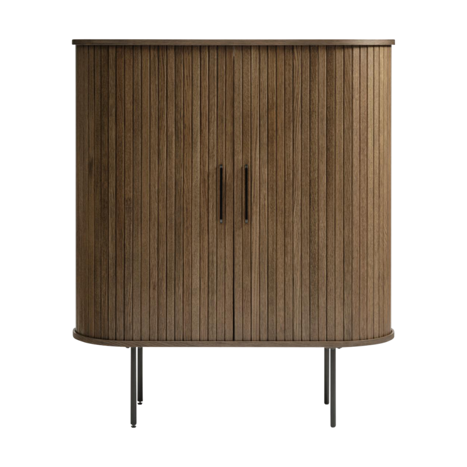 Lenn houten opbergkast gerookt eiken - 118 x 100 cm Lenn houten opbergkast gerookt eiken - 118 x 100 cm afbeelding 1