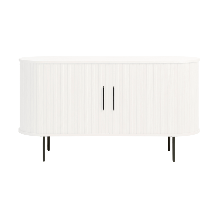 Lenn houten sideboard wit eiken - 140 x 45 cm Lenn houten sideboard wit eiken - 140 x 45 cm afbeelding 1