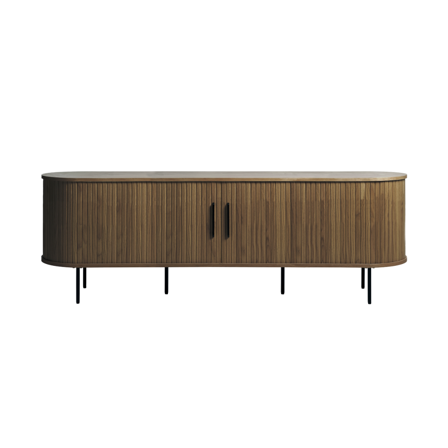 Lenn houten tv meubel gerookt eiken - 180 x 40 cm Lenn houten tv meubel gerookt eiken - 180 x 40 cm afbeelding 1