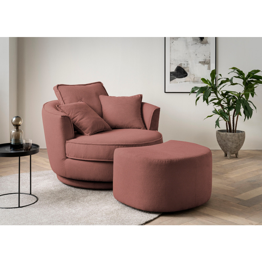 Leonique Draaibare fauteuil Maisie Set in MEGA CORD en geweven velours, 360 graden draaibaar (2 stuks) afbeelding 1