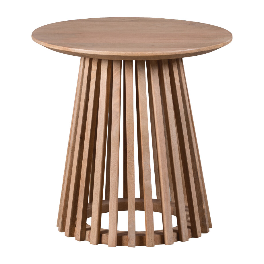 Lewis & Loft Bijzettafel Levi - FSC® mangohout - Rond 50 - Naturel afbeelding 1