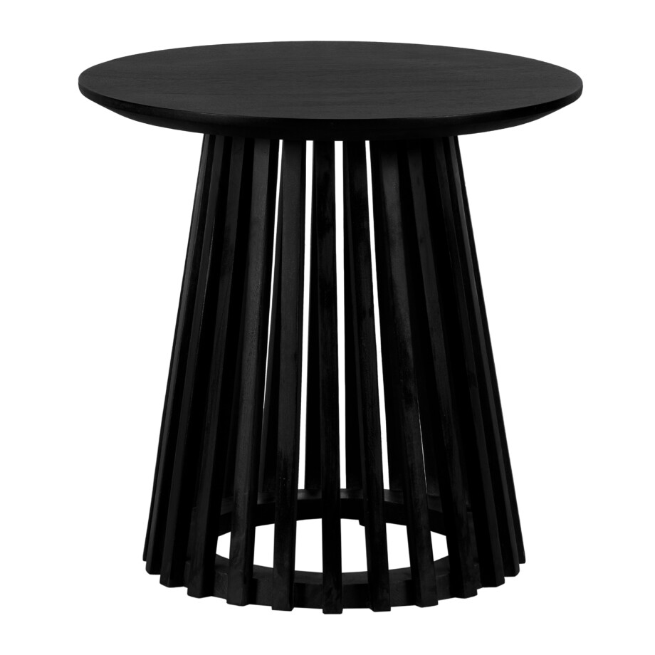 Lewis & Loft Bijzettafel Levi - FSC® mangohout - Rond 50 - Zwart afbeelding 1