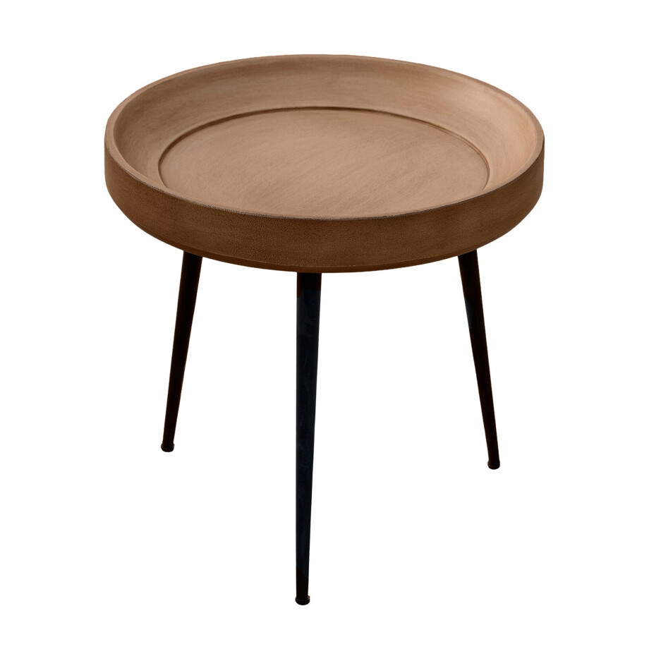 Lewis & Loft Bijzettafel Luus - FSC Mangohout - Rond ø40 cm - Mat bruin afbeelding 1