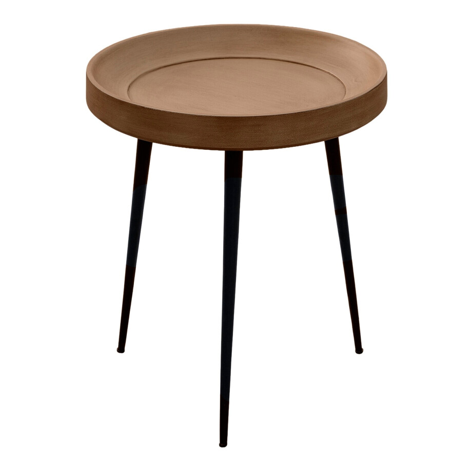 Lewis & Loft Bijzettafel Luus - FSC Mangohout - Rond ø46 cm - Mat bruin afbeelding 1
