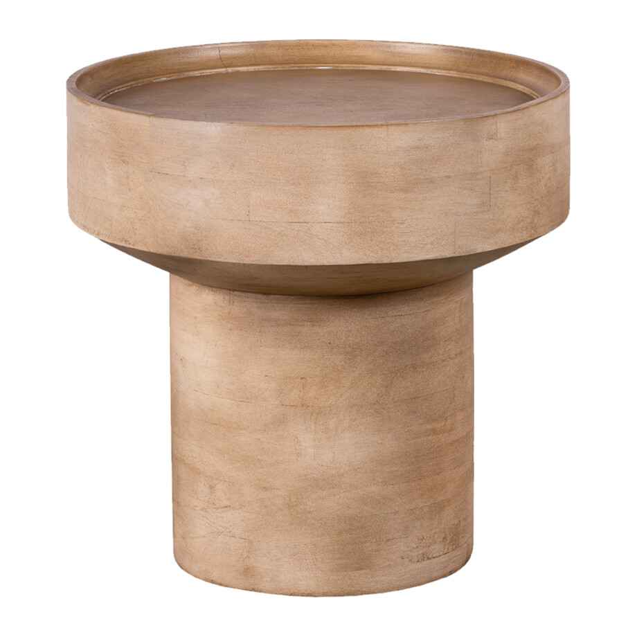Lewis & Loft Bijzettafel Luus - Rond - FSC® mangohout - Rond ⌀50 - Mat bruin afbeelding 1
