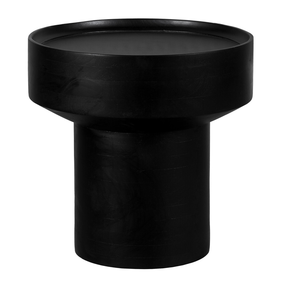 Lewis & Loft Bijzettafel Luus - Rond - FSC® mangohout - Rond ⌀50 - Zwart afbeelding 1
