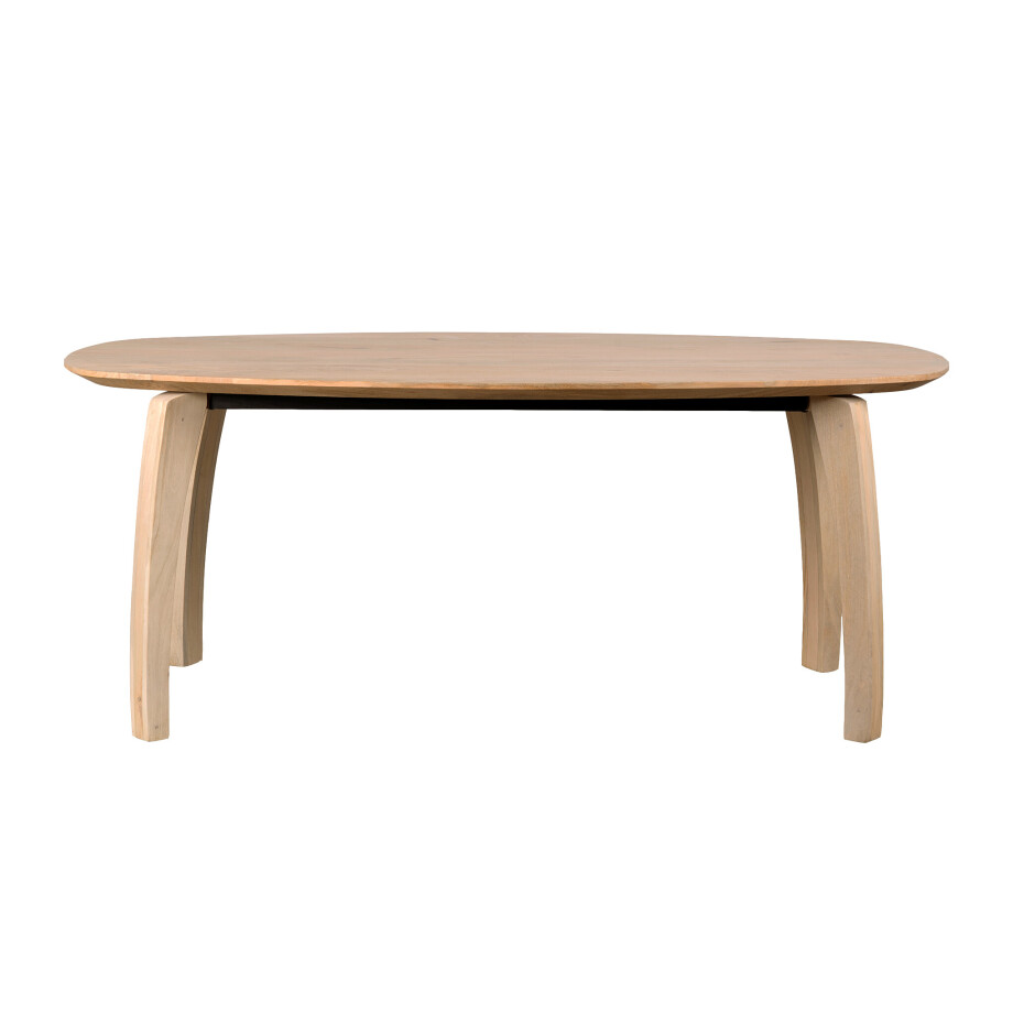Lewis & Loft Bureau Luna - Deens ovaal - FSC® mangohout - 220x110 cm - Naturel afbeelding 1