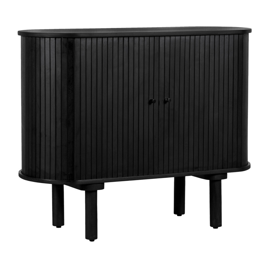 Lewis & Loft Dressoir Livia - FSC® mangohout - 95 cm - Zwart afbeelding 1