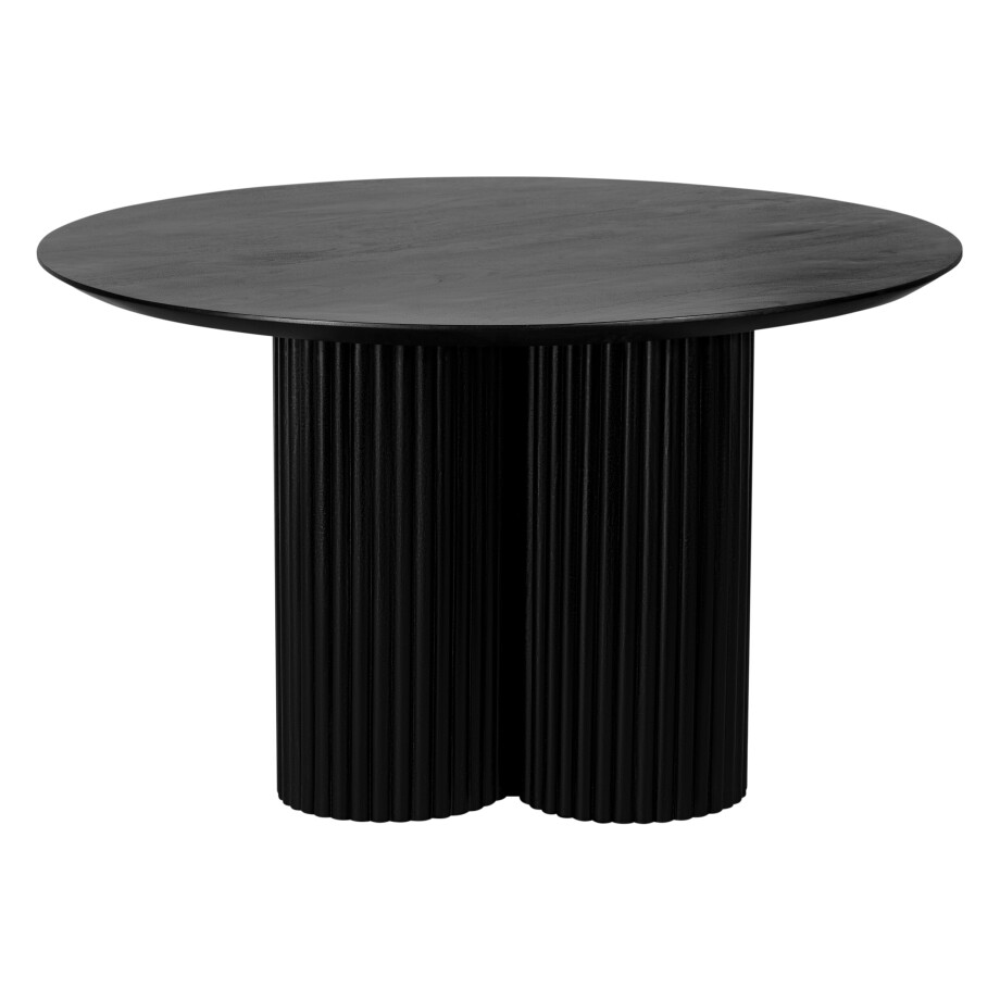 Lewis & Loft Eettafel Lane - Rond ⌀130 - FSC®-gecertificeerd mangohout - Zwart afbeelding 1
