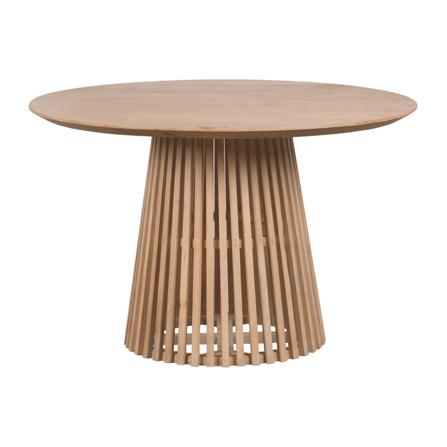 Lewis & Loft Eettafel Levi - FSC®-gecertificeerd mangohout - Rond - Ø 120 cm - Naturel afbeelding 1