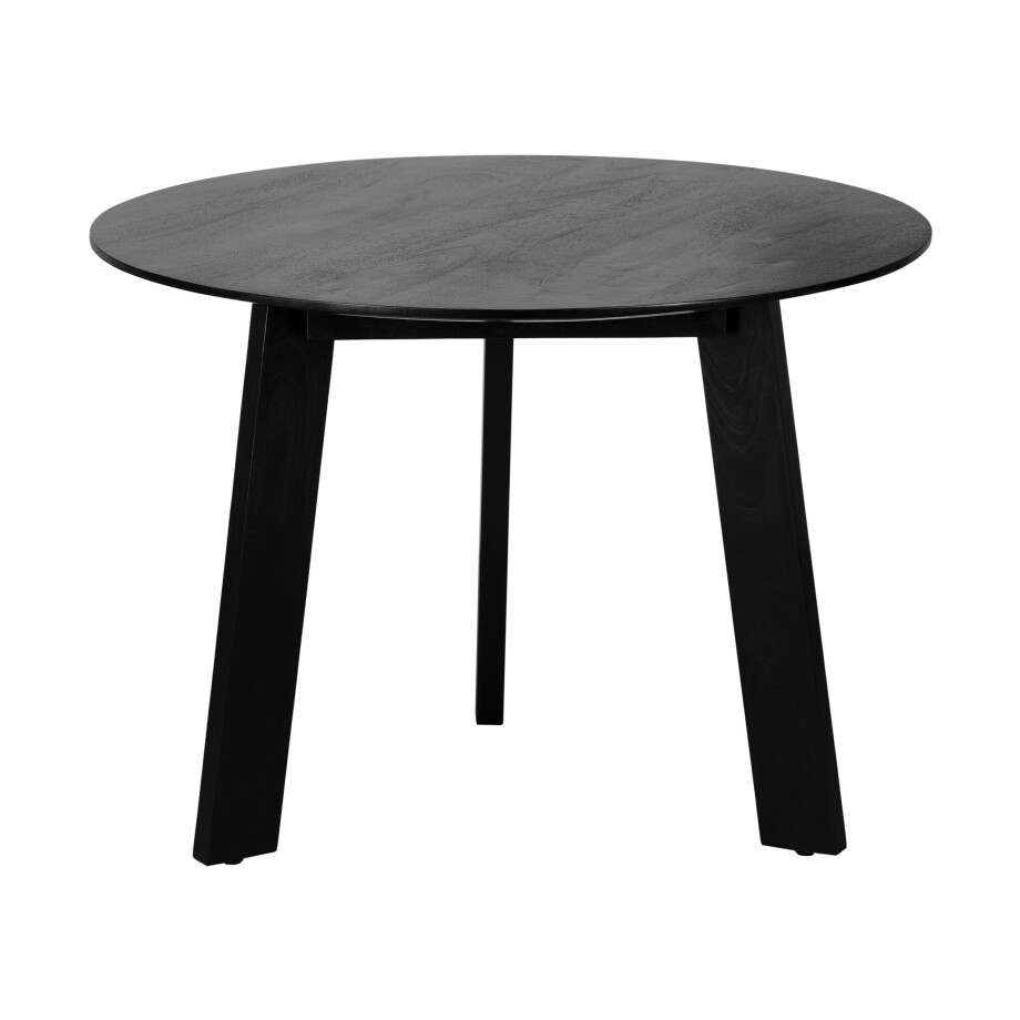 Lewis & Loft Eettafel Lien - FSC®-gecertificeerd mangohout - Rond - ø105 cm - Zwart afbeelding 1