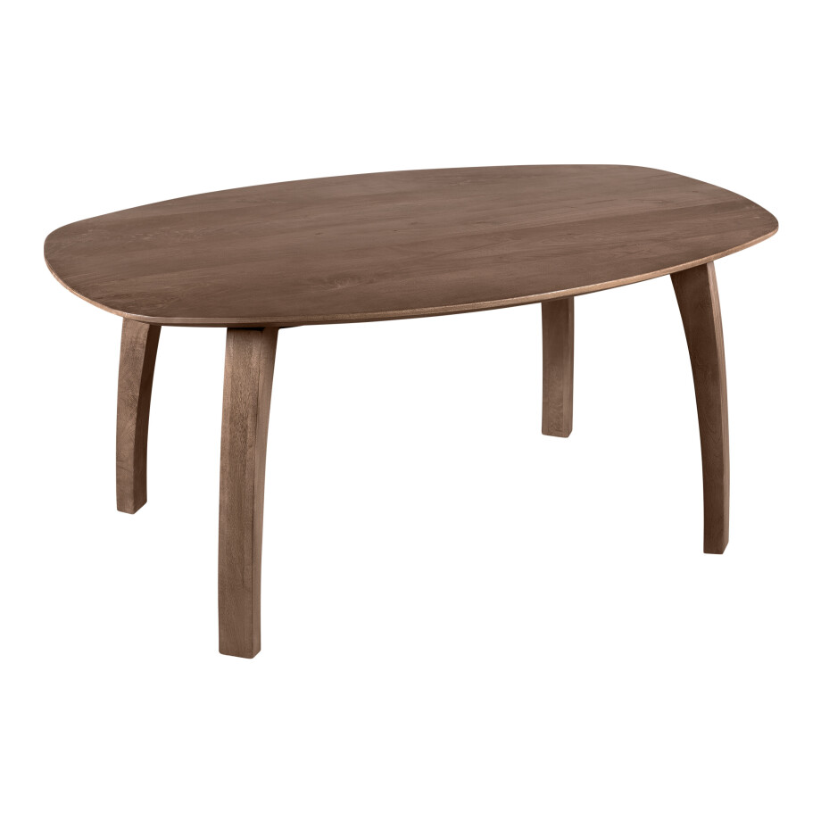 Lewis & Loft Eettafel Luna - FSC® gecertificeerd mangohout - Deens ovaal - 160 x 100 cm - Bruin afbeelding 1