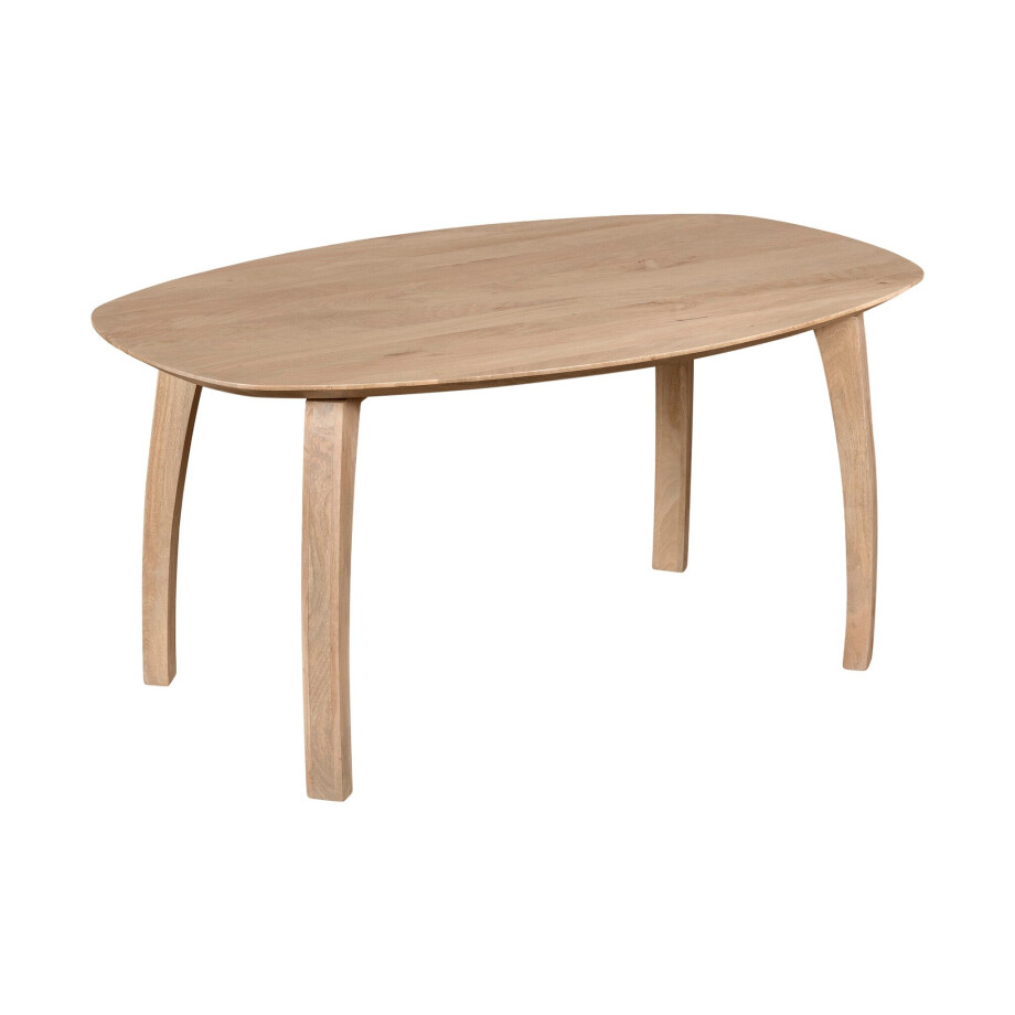 Lewis & Loft Eettafel Luna - FSC gecertificeerd mangohout - Deens ovaal - 160 x 100 cm - Naturel afbeelding 1