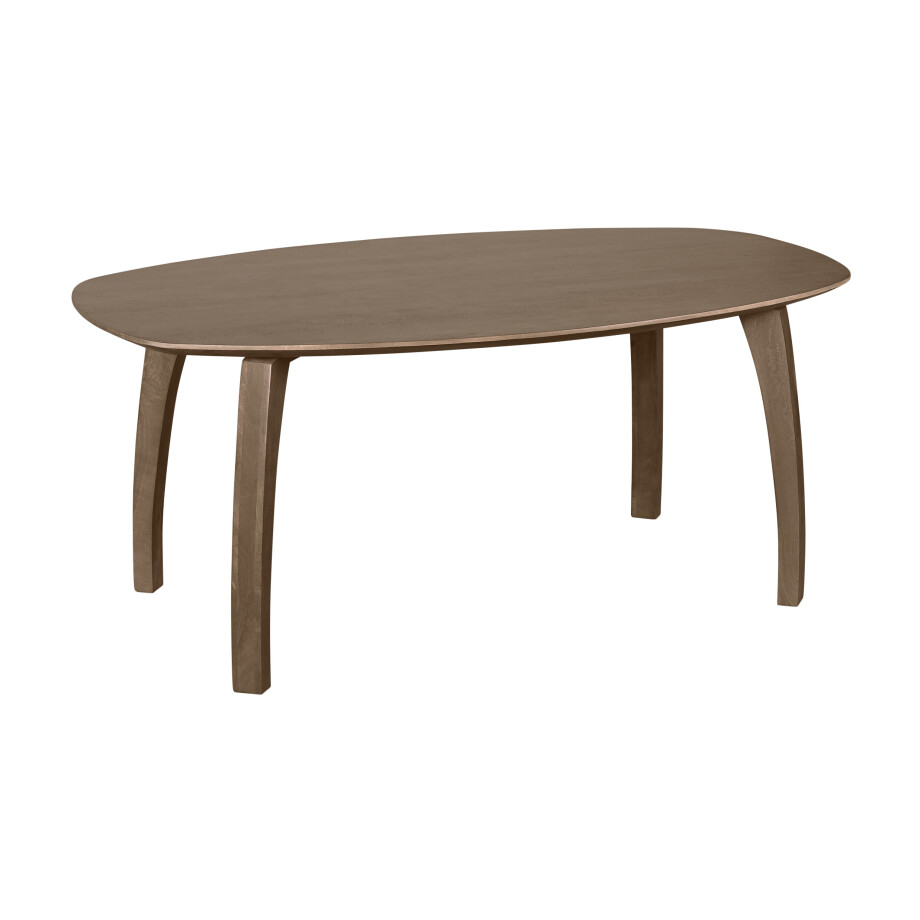 Lewis & Loft Eettafel Luna - FSC® gecertificeerd mangohout - Deens ovaal - 180 x 100 cm - Bruin afbeelding 1