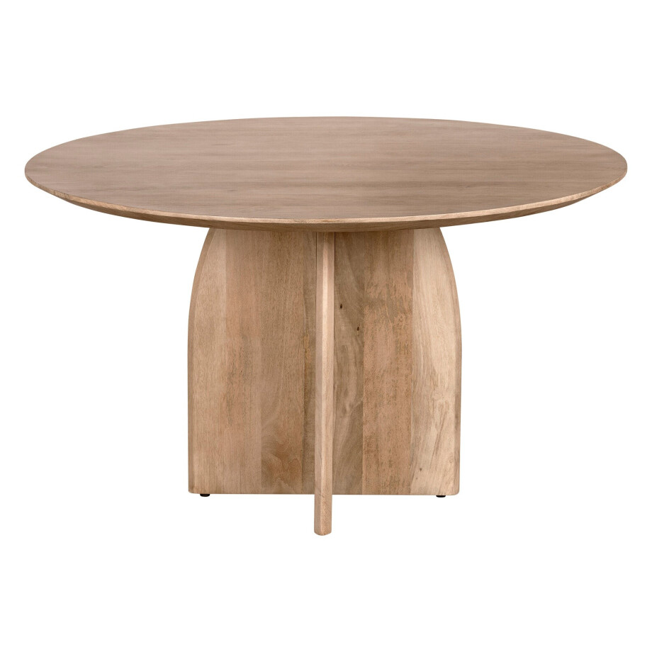 Lewis & Loft Eettafel Lupe - Rond ⌀130 - FSC-gecertificeerd mangohout - Naturel afbeelding 1