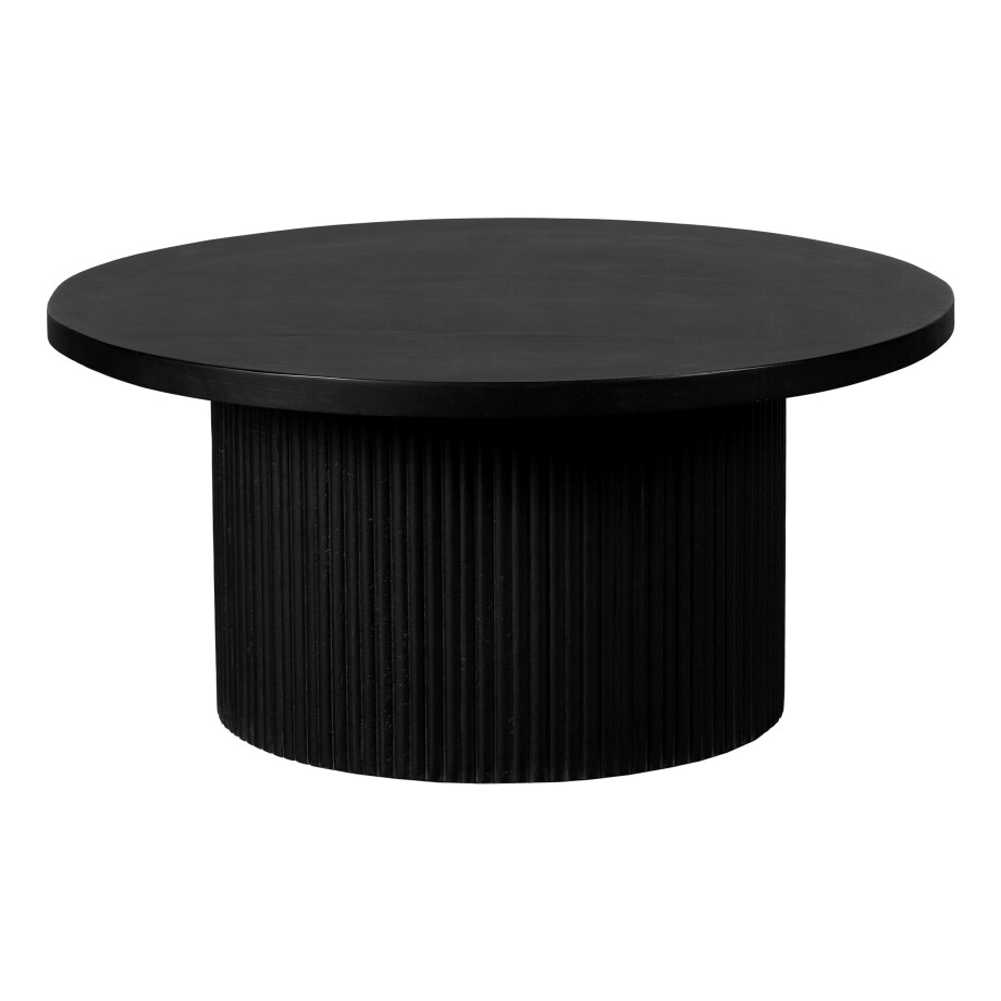 Lewis & Loft Ronde salontafel Laila - FSC® Mangohout - Rond ⌀70 - Zwart afbeelding 1