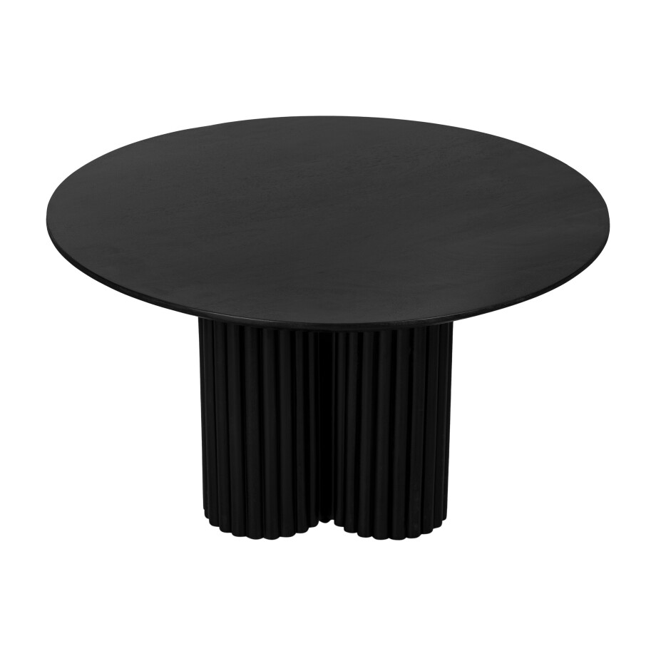 Lewis & Loft Salontafel Lane - Rond ⌀80 - FSC®-gecertificeerd mangohout - Zwart afbeelding 1