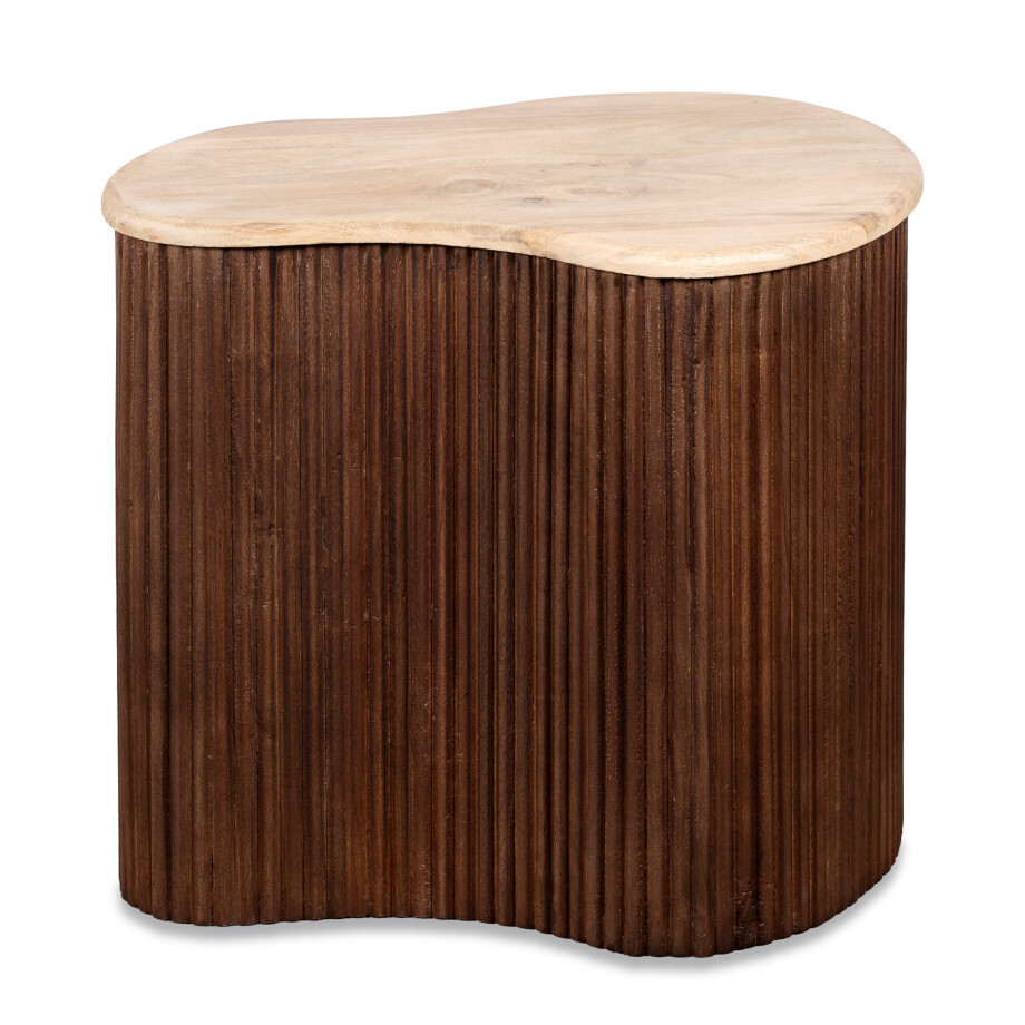Lewis & Loft Salontafel Lena - Organische vorm - Maat S - FSC®-gecertificeerd mangohout - Bruin afbeelding 1