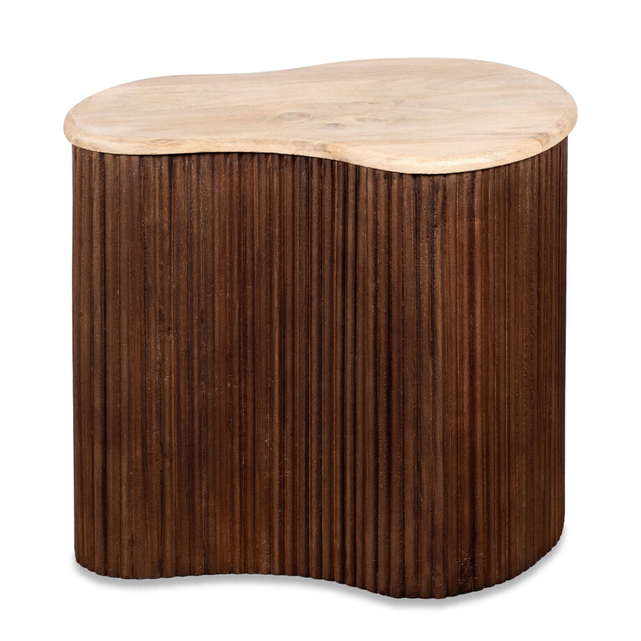 Lewis & Loft Salontafel Lena - Organische vorm - Maat S - FSC-gecertificeerd mangohout - Bruin Lewis & Loft Salontafel Lena - Organische vorm - Maat S - FSC-gecertificeerd mangohout - Bruin afbeelding 1