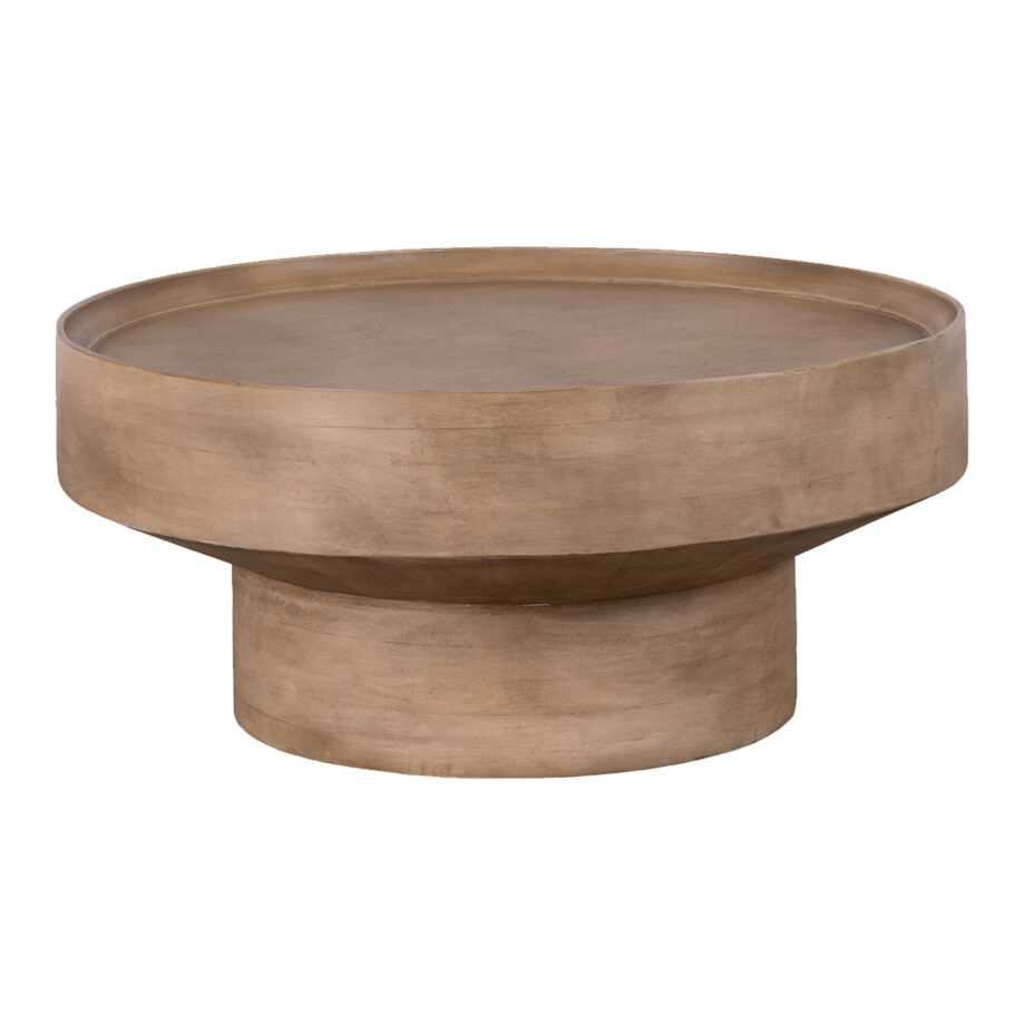 Lewis & Loft Salontafel Luus - FSC®-gecertificeerd mangohout - Rond ⌀80 cm - Mat bruin afbeelding 1