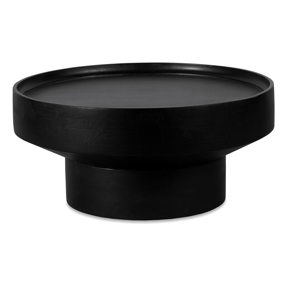 Lewis & Loft Salontafel Luus - FSC® mangohout - Rond ⌀80- Zwart afbeelding 1