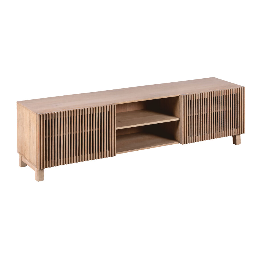 Lewis & Loft TV meubel Lucille- FSC® mangohout - Naturel afbeelding 1