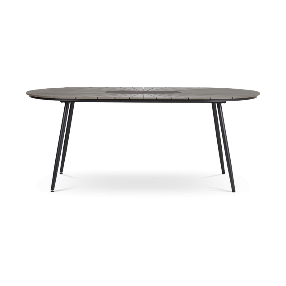 Liam ovale tuintafel polywood - 195 x 103 cm afbeelding 1