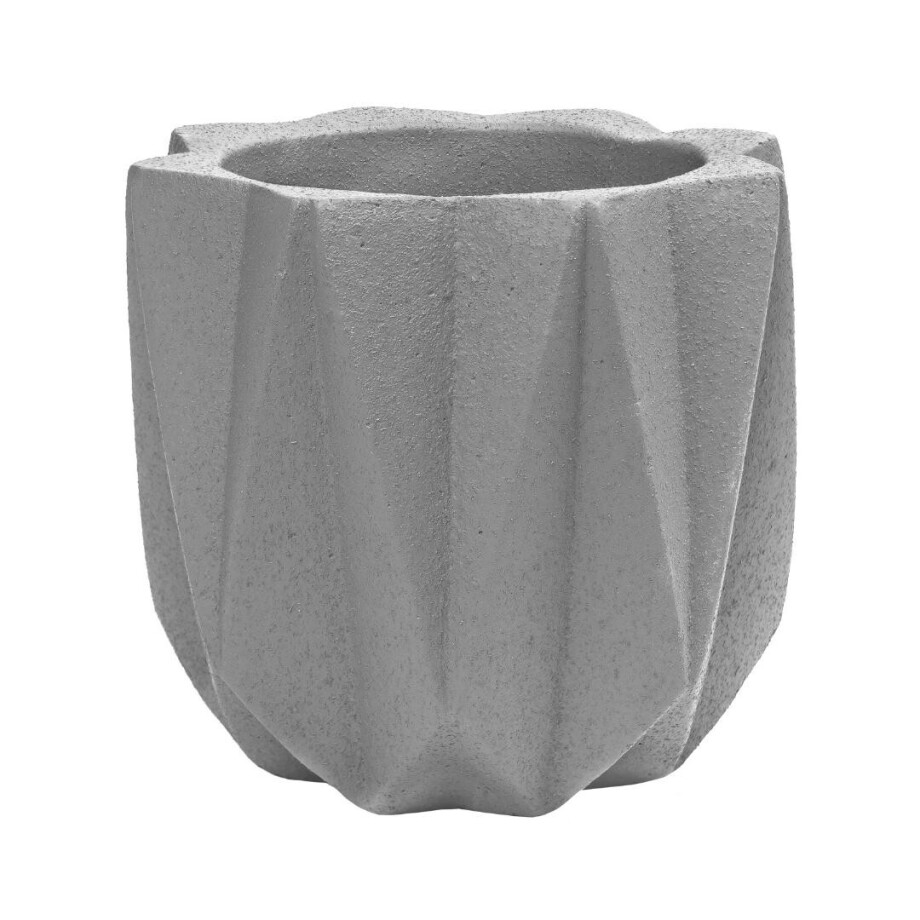 QUVIO Bloempot cement - 15 x 15 x 14 cm - Lichtgrijs afbeelding 1