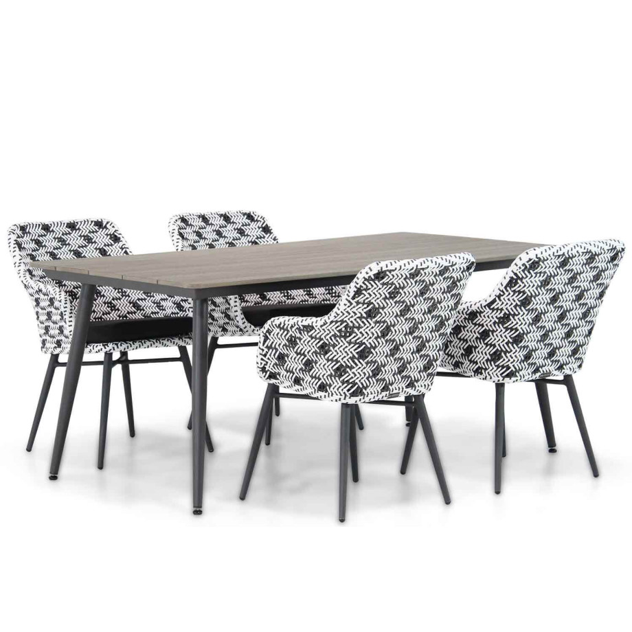 Lifestyle Crossway/Matale 180 cm dining tuinset 5-delig afbeelding 1