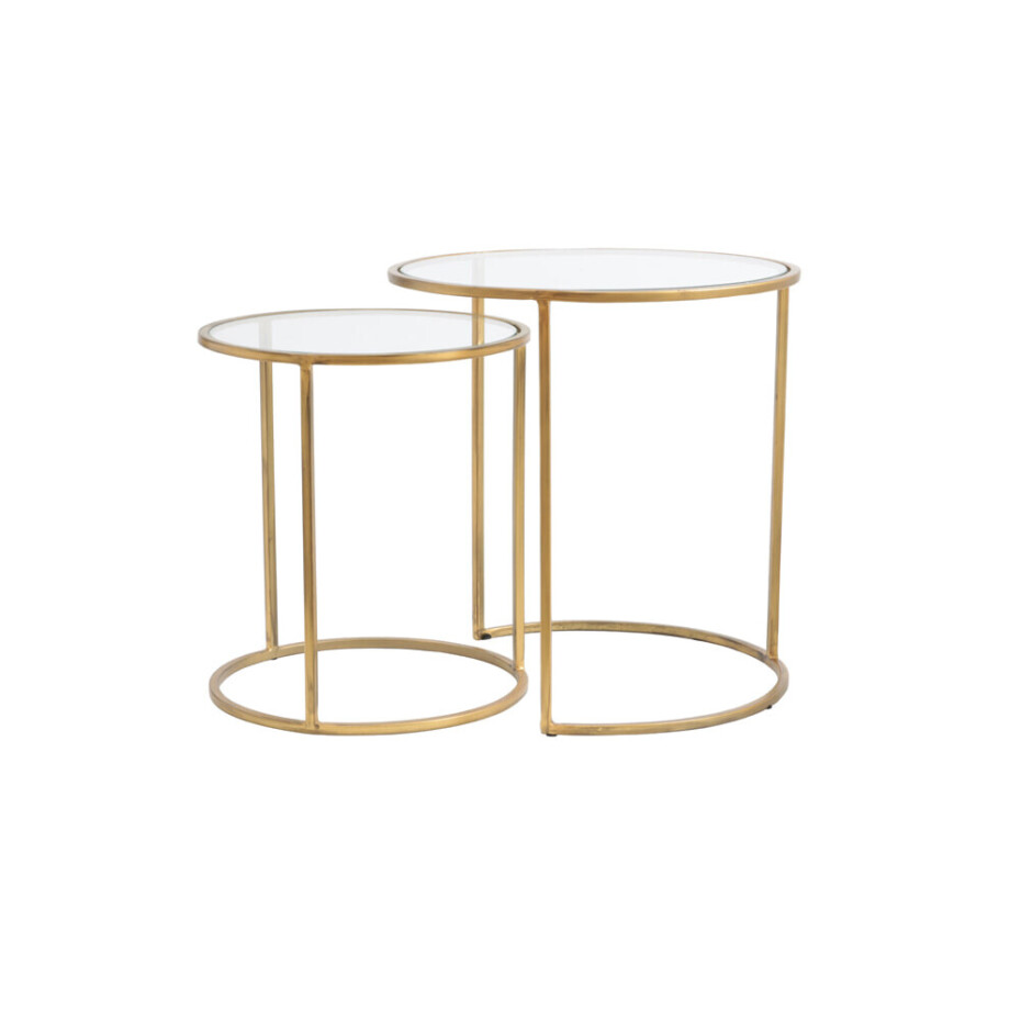 Light & Living Bijzettafel 'Duarte' Set van 2 stuks, kleur Goud Light & Living Bijzettafel 'Duarte' Set van 2 stuks, kleur Goud afbeelding 1