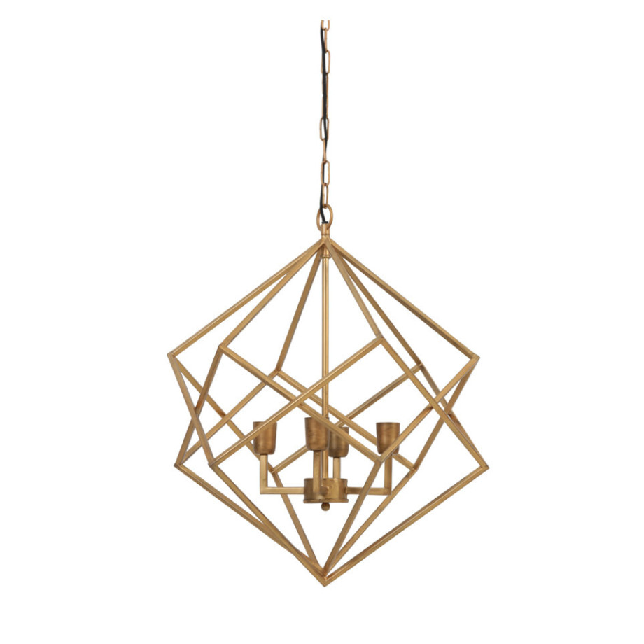 Light & Living Hanglamp 'Drizella' 4-Lamps, goud afbeelding 1