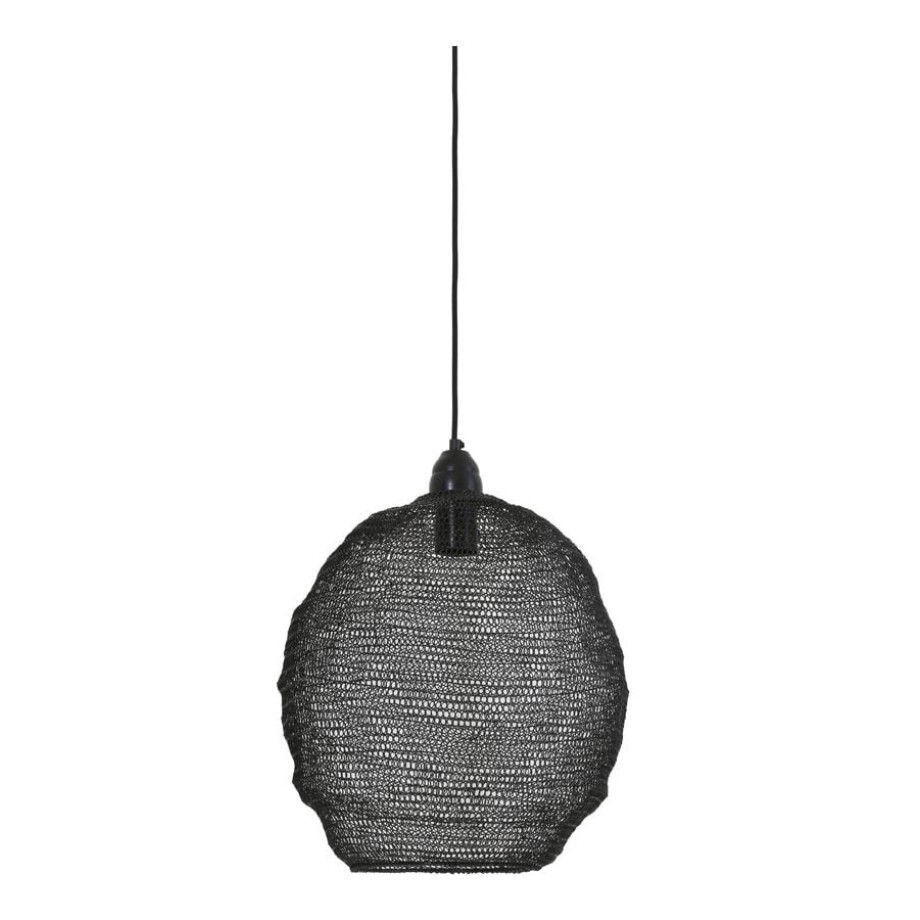 Light & Living Hanglamp 'Nina' 38cm, gaas glans zwart afbeelding 1
