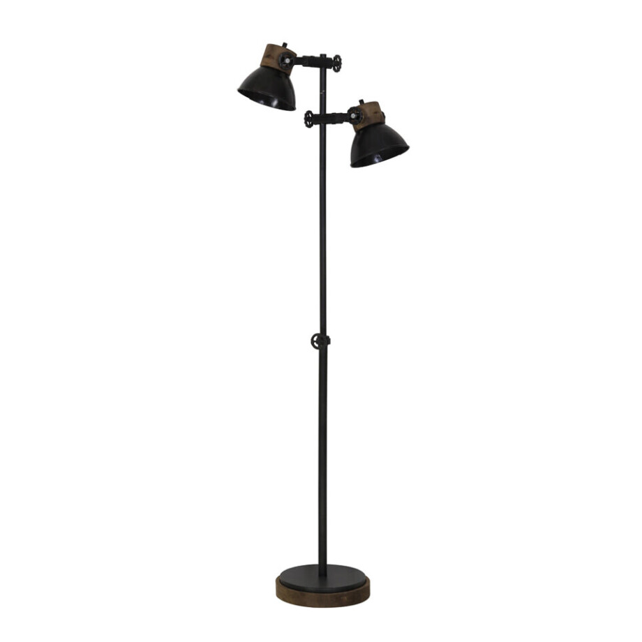 Light & Living Vloerlamp 'Jody', zwart-zink+weather barn Light & Living Vloerlamp 'Jody', zwart-zink+weather barn afbeelding