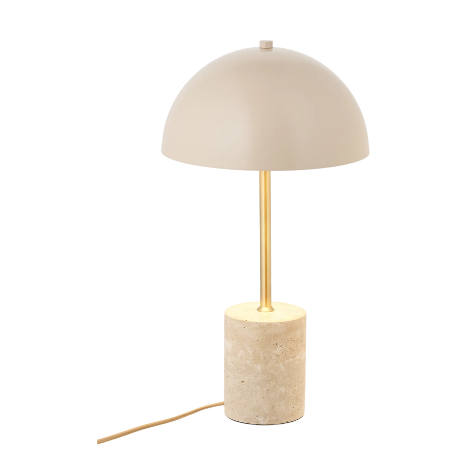 Lily marmer tafel lamp zand - Ø 25 x 45 cm Lily marmer tafel lamp zand - Ø 25 x 45 cm afbeelding 1
