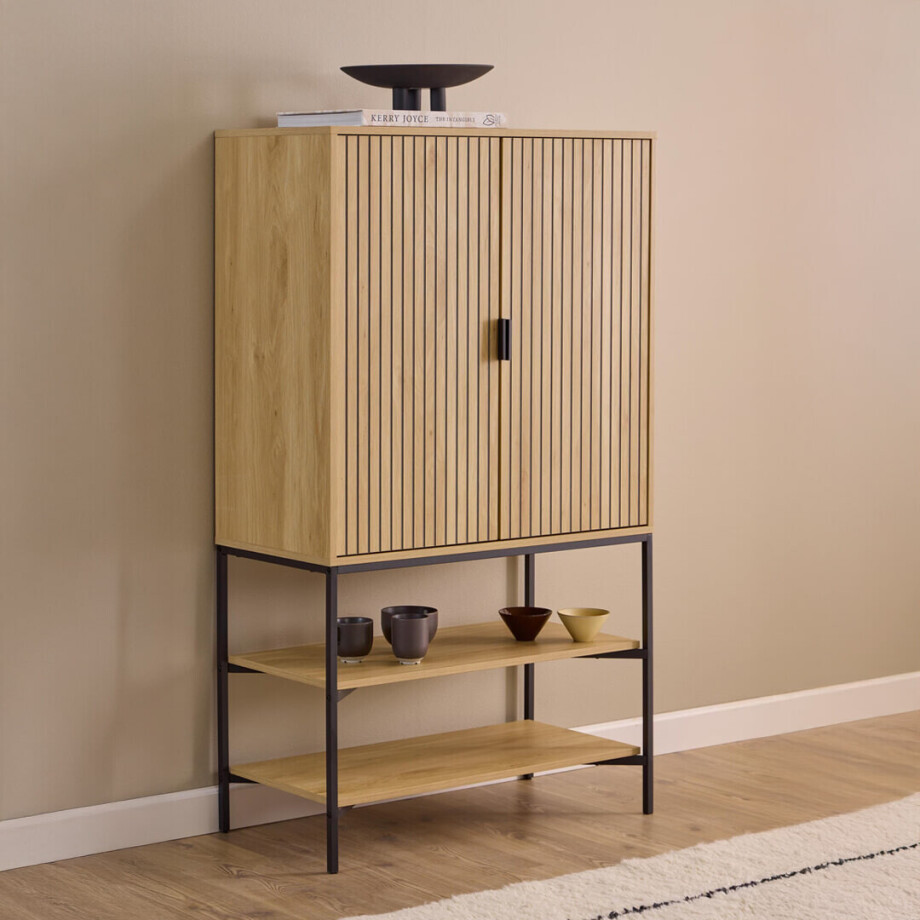 Bendt Opbergkast 'Lisette' Eikenhout, 140 x 80cm afbeelding 1